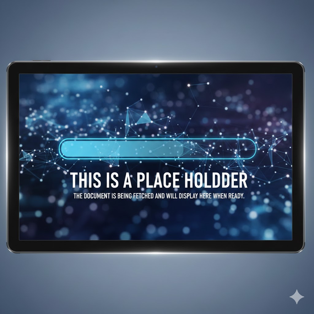 This is a place holder. The document is being fetched and will display here when ready.